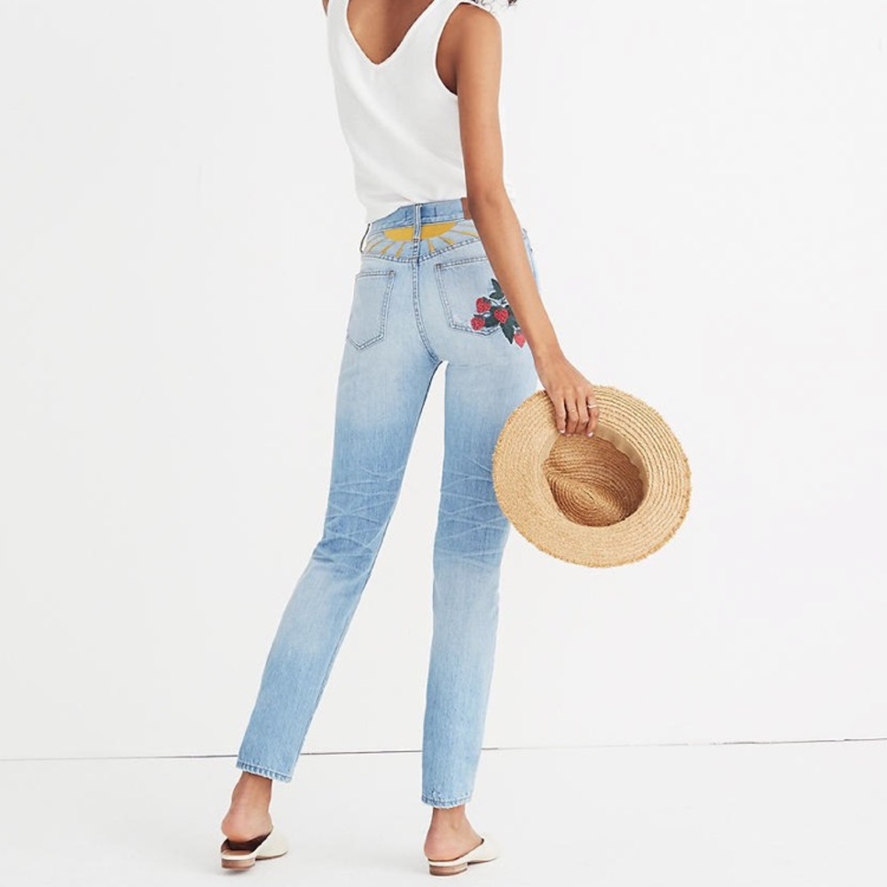 Madewell Strawberry Summer Denim Jeans - Picture 2 of 6
